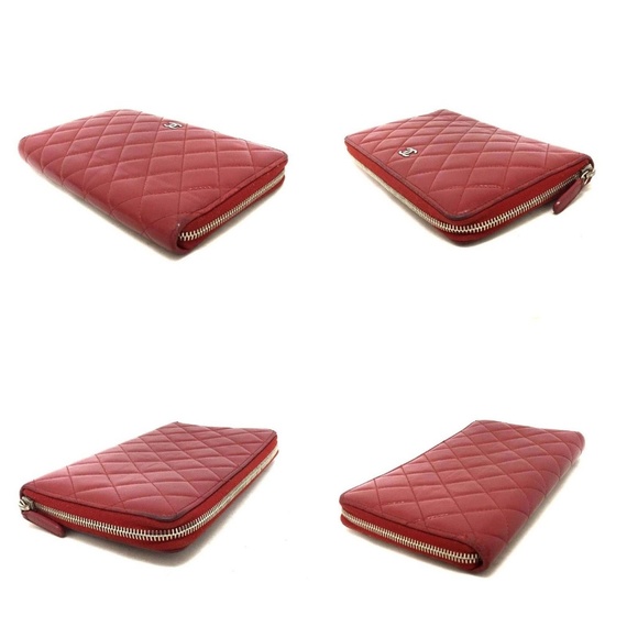 100% Auth Chanel Quilted CC Zip Around Organizer - Picture 4 of 8